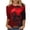 A03-Multicolor Plus Size Top, variant on Plus Size Halloween Shirts for Women Fashion Skeleton Print Tops 3/4 Sleeve Women Casual Fall Tops Multicolor,S