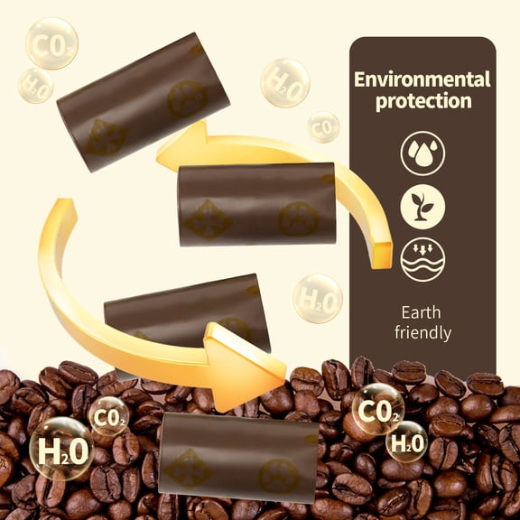 Disposable Pet Poop Bags With Scented Thickened & Tear-Resistant, 4 Rolls Opp Packed - Pet Waste Pickup Bags With Prompt Sticker For Easy Disposal, Ideal For Dog Cat Outdoor