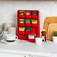 thumbnail image 2 of Mind Reader 9 Removable Drawers Tea Bag holder and Condiment Organizer, Red, 2 of 9
