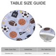 thumbnail image 6 of Baseball Football Pattern Round Fitted Tablecloth with Elastic Edge,Dining Table Cover Waterproof,Outdoor Round Tablecloth for Camping,Dining,Indoor and Outdoor, 6 of 7