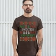 thumbnail image 3 of Tee Hunt May Your Sweaters Be Ugly and Bright T-Shirt Christmas Snowmen Men's Tee, Brown, 4X-Large, 3 of 5
