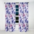 thumbnail image 2 of Designart "Purple Floral Exquisite Elegance" Floral Curtain Panels, 2 of 6