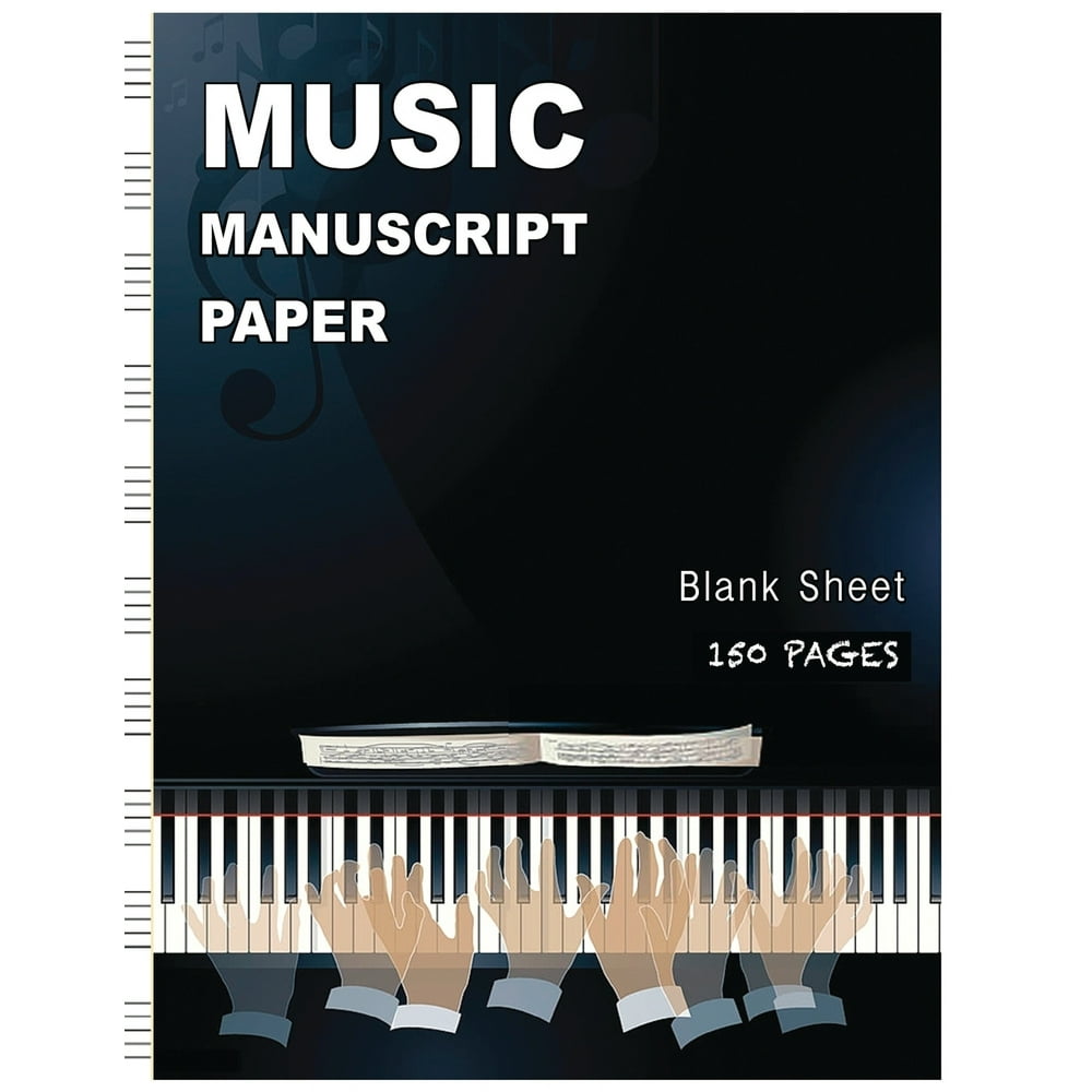 Blank Sheet Music Notebook Wide Staff Manuscript Paper Notebook For
