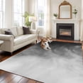 thumbnail image 2 of Black Grey Ombre Area Rugs 6'x9', Washable Small Throw Rugs for Kitchen Dining room, Coastal Beach Modern Abstract Art Indoor Outdoor Rug Non-Slip Low Pile Carpet Runner Reversible Floor Mats, 2 of 8