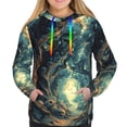 thumbnail image 3 of KLL Enchanted Forest Skull Path for Womens Pullover Hoodie with Pocket Hooded Long Sleeve Shirts Sweatshirt for Women-Medium, 3 of 7