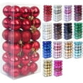 thumbnail image 1 of Bola de Navidad Bola de decoración de árbol de Navidad inastillable Adornos de bola de Navidad Bola de decoración de fiesta de boda de vacaciones 1.6 "(4 cm) Juego de 36 piezas (Bola de Navidad azul) Zhivalor WMZL-2248-8, 1 of 6