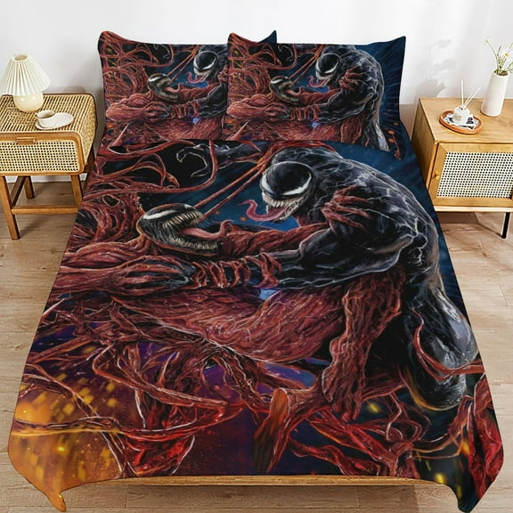 Venom 3-piece Bedding Set Twin Size,Kids Bedding Include Bed Duvet Cover and Pillowcases for Girls Boys Women Men