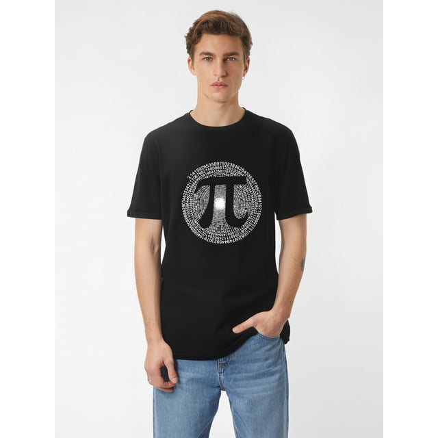 Pi T-Shirt à Col Rond Imprimé Lettre - Doux, Respirant, Léger, Col Rond, Manches Courtes, Haut Décontracté Confortable pour l'Été, Usage Quotidien, Coupe Décontractée, Entretien Facile pour Adultes, Hommes, Femmes, Adolescents