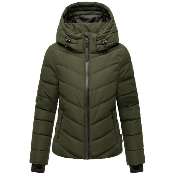 Marikoo Women's Quilted Puffer Winter Jacket with Hood - Weather-Resistant - Samuiaa XVI