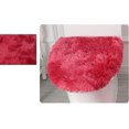 thumbnail image 2 of 3 Piece Bathroom Rug Set Includes Bath Rug, Contour Mat and Toilet Lid Cover, Machine Washable, Super Soft Microfiber & Non Slip Bath Rugs with Rubber Backing Solid (Red Wine), 2 of 4