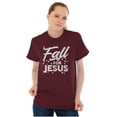 thumbnail image 5 of Fall for Jesus Autumn Vibes Women's Graphic T Shirt Tees Brisco Brands 2X, 5 of 6