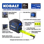 Kobalt Lock Control 25-ft Tape Measure