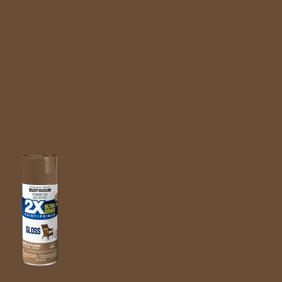 6 Pack, Latte, Rust-Oleum American Accents 2X Ultra Cover Gloss Spray Paint-383198, 12 oz
