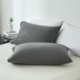 thumbnail image 7 of Davulos Duvet Cover Set Full Size,3 Pieces Modern Bedding Set for Adults Teens Soft and Breathable Comforter Cover and Pillow Shams,Dark Grey, 7 of 7