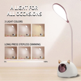 thumbnail image 3 of Small Desk Lamp, Rechargeable LED Cute Desk Lamp with USB Charging Port, Adjustable Gooseneck & Dimmable, Study Table Lamp for Home Office College Dorm Room, Kawaii Desk Accessories, Grey Bunny, 3 of 5