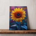 thumbnail image 5 of Sunflower Flower Canvas Wall Art 8x12 inches - Muted Cottagecore Neutral Sunflower Flower Watercolor Artwork for Living Room, 5 of 5