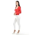 thumbnail image 2 of Blusa de canalé manga larga Roman Fashion /Juvenil, 2507 (Rojo) rojo EG, 2 of 5
