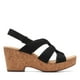thumbnail image 2 of Sandalia Clarks Giselle Beach para mujer, nobuck, cuña negra, 10US, 2 of 9