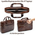 thumbnail image 4 of Bekayaa Genuine Leather Briefcase for Men with Padded Protection for 14 inch Laptop, 4 of 8