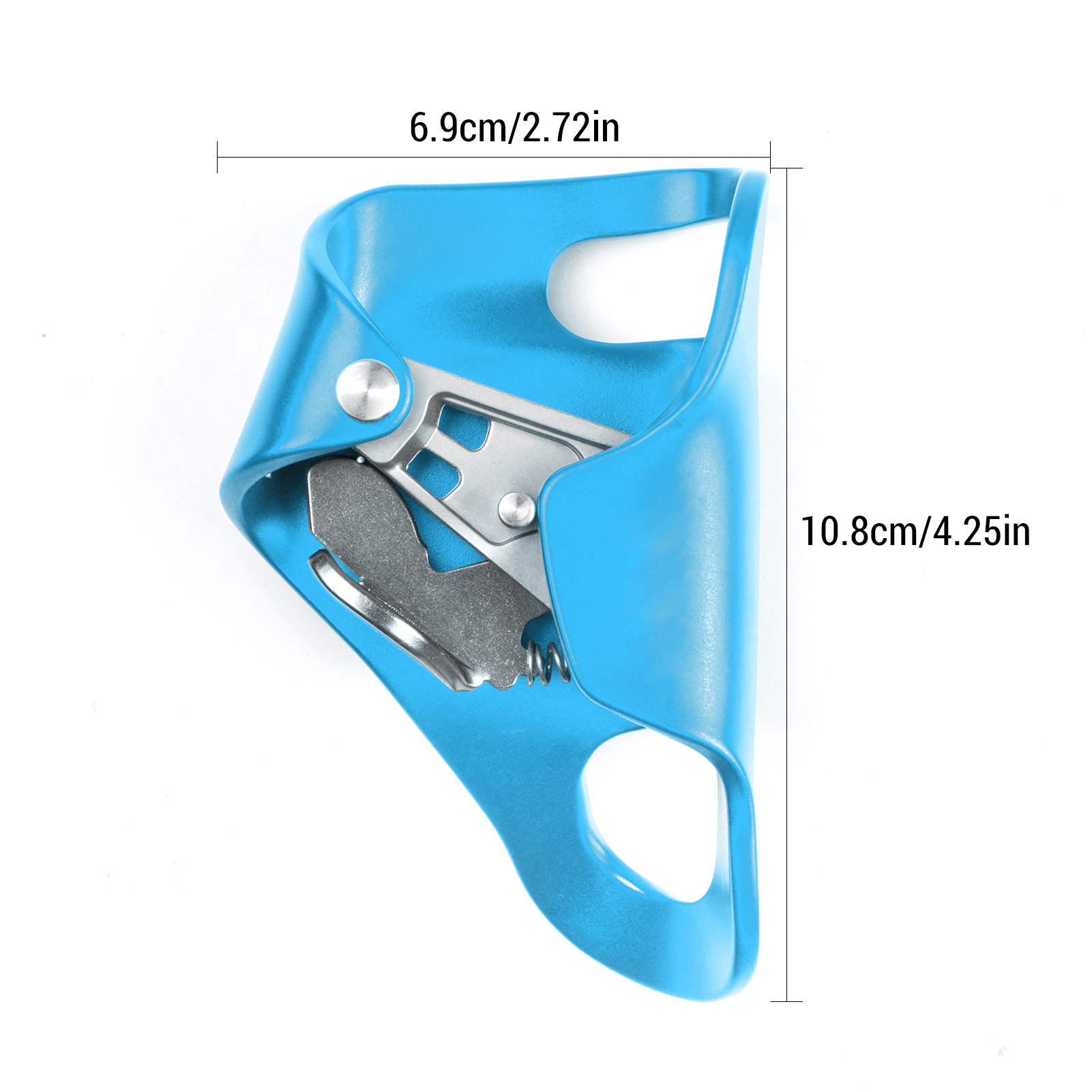Ascending Rigging Clamp Rock Climbing Chest Ascender Safety Aluminum Anti Slip Abdominal Riser Rigging Clamp for Mountaineering