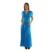 Women's Faux Wrap Maxi Maternity Dress
