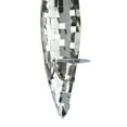 thumbnail image 4 of CosmoLiving by Cosmopolitan Silver Stainless Steel Pillar Wall Sconce with Hammered Pattern, 4 of 8