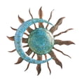 thumbnail image 3 of Adorno decorativo de pared con forma de luna y sol, escultura artística de hierro para sala de estar interior Verde, 3 of 9