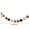 thumbnail image 3 of Cififendec Thanksgiving Harvest Pumpkin Garland, 98.43", Multi Tone Soft Pumpkin Twine String Hanging Decor for Fall Fireplace Mantel Decor, 3 of 7