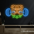 thumbnail image 2 of Glowneon Bulldog Lifting Neon Sign, Bulldog Led Sign, Gym Club Decor, 2 of 4