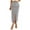 Gray, variant on Hoen Business Hip Wrapped Skirts for Women High Waisted Front Slit Midi A-Line Bodycon Skirts with Pockets Lightweight Casual Slim-Fit Skirts