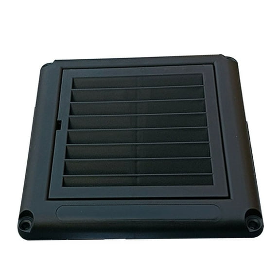 Black Plastic Ventilation Grille with Mesh Screen,Square Indoor Exhaust Vent for Fresh Air System (4/5/6 Inches)
