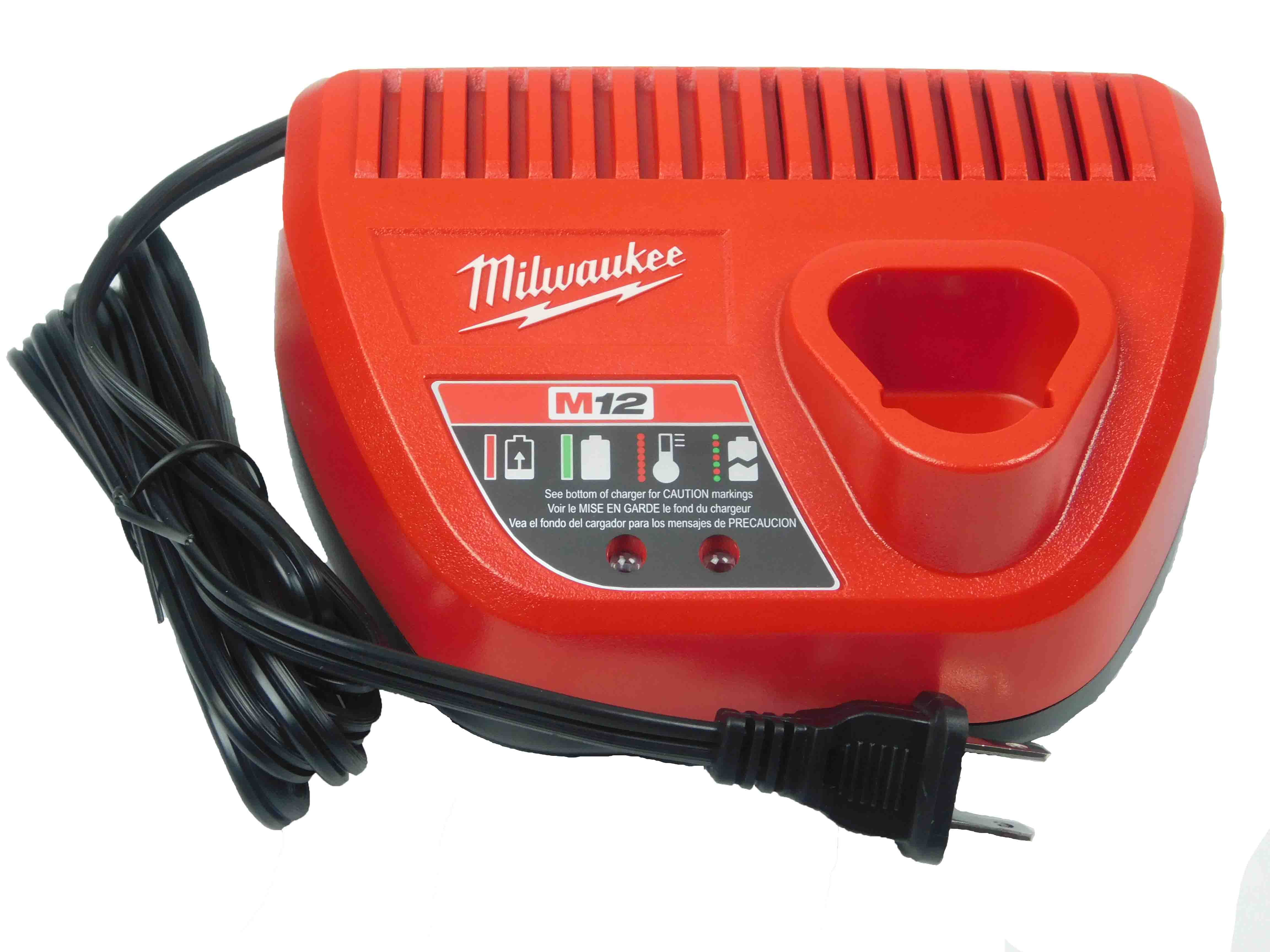 Milwaukee M12 12V Lithium-Ion Charger with Indicator Light 48-59-2401