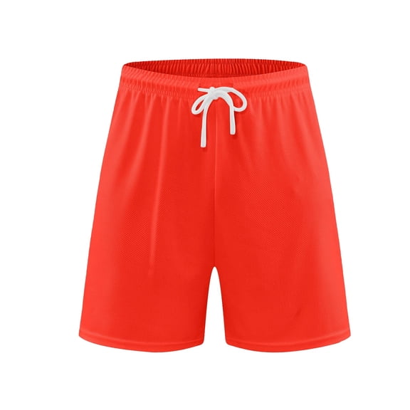WRKEKC Men's Running Shorts Solid Color Mesh Shorts Loose Fit Running Fitness Fashion Drawstring Waist Pocket Beach Shorts