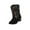 Black, variant on CPNG Toddler Little Girls Boots Sparkly Girls Cowboy Boots Dress Boot Pointed Toes Low Heel Mid Calf Zipper Birthday Toddler to Big Kid for All Seasons