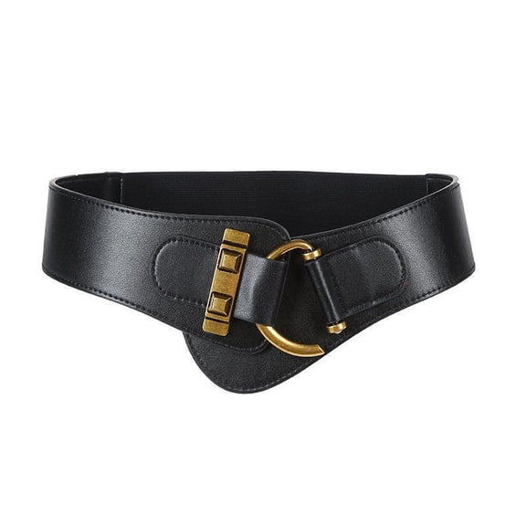 Women's Vintage Stretchy Waist Belt Elastic Wide Waistband