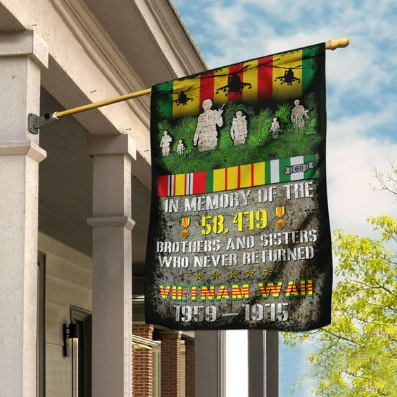 FLAGWIX American House Flag (29.5" x 39.5")-Vietnam Veterans. In Memory Of Brothers And Sisters Flag THN1831F - Polyester Indoor Outdoor Flags