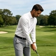thumbnail image 6 of Men's Breeze Polo Shirt Long Sleeve Golf Shirts Quick Dry Lightweight Button Casual Collared Shirts, M, 6 of 8
