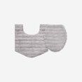 thumbnail image 4 of Home Weavers Essence Microfiber 2-Piece Bath Rug Set, 18" x 18", 20" x 20", Gray, 4 of 4
