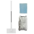 thumbnail image 1 of Snap Grip Mini Mop, No Wash Lazy Mops Wet and Dry, Mini Mop with 1 Pcs Reusable Cloths, Retractable Convenient Automatic Cloth Changing Clip Mopstick, 2 Size too Choose Long Handle(93cm), 1 of 7