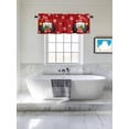 thumbnail image 4 of Christmas Gnome Valances for Windows, Snowflake Xmas Balls Light Filtering Window Treatment Valances, Rod Pocket Small Curtains for Kitchen/Bathroom, 42"x18", 4 of 9