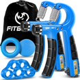 thumbnail image 1 of Kit de fortalecimiento de agarre manual FitBeast de 5 piezas, ajustable, 1 of 6