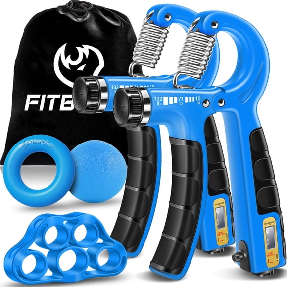 Kit de fortalecimiento de agarre manual FitBeast de 5 piezas, ajustable