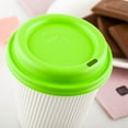 thumbnail image 2 of Restpresso Lime Green Plastic Coffee Cup Lid - Fits 8, 12, 16 and 20 oz - 500 count box, 2 of 2