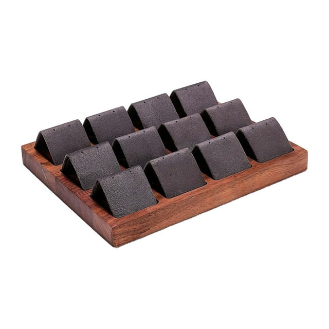 Expositor de pendientes, soporte para pendientes, organizador de pendientes, almacenamiento de pendientes gris oscuro
