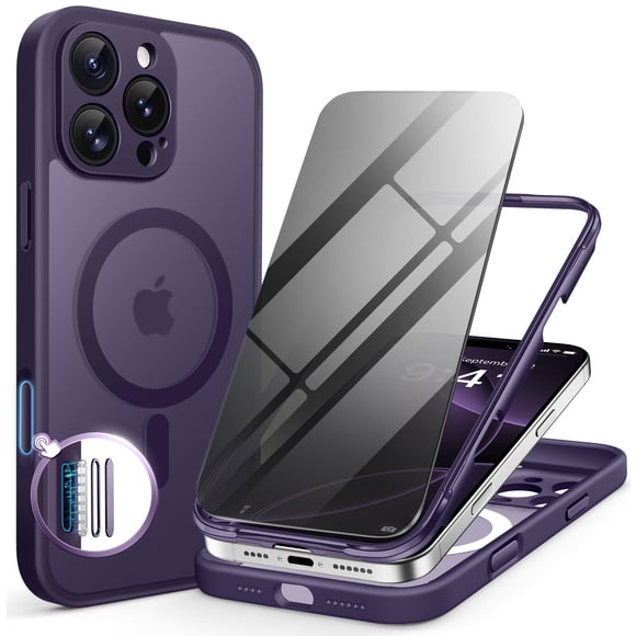 Funda BERFY para iPhone 16 Pro Max 6.9" Magnética Mate Morada