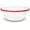 White/Red Rim, variant on Red Co. Set of 4 Enamelware Metal Classic 20 oz Round Cereal Bowl, Solid White/Navy Blue Rim