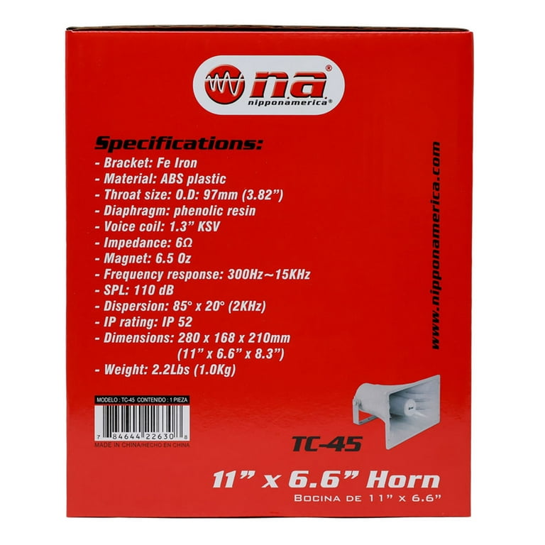 Nippon America, PA Power Horn Speaker, 50W RMS, Indoor outdoor use