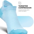 thumbnail image 5 of Feetures Plantar Fasciitis Relief Sock Light Cushion No Show Tab - Targeted Compression Sock for Women & Men - Blue Topaz , Medium (1 Pair), 5 of 7