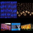 thumbnail image 1 of 3Mx3M 300LED String Light Curtain Light for Christmas Xmas Wedding Party Home Decoration - Blue, 1 of 13