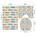 thumbnail image 3 of Yellow Boho Tribal Feathers Pattern Bathroom Rugs Sets 3 Piece,Toilet Cover Set,Absorbent Non Slip Bathroom Mats Sets with U-Shaped Contour Rug Toilet Rug Set, 3 of 5